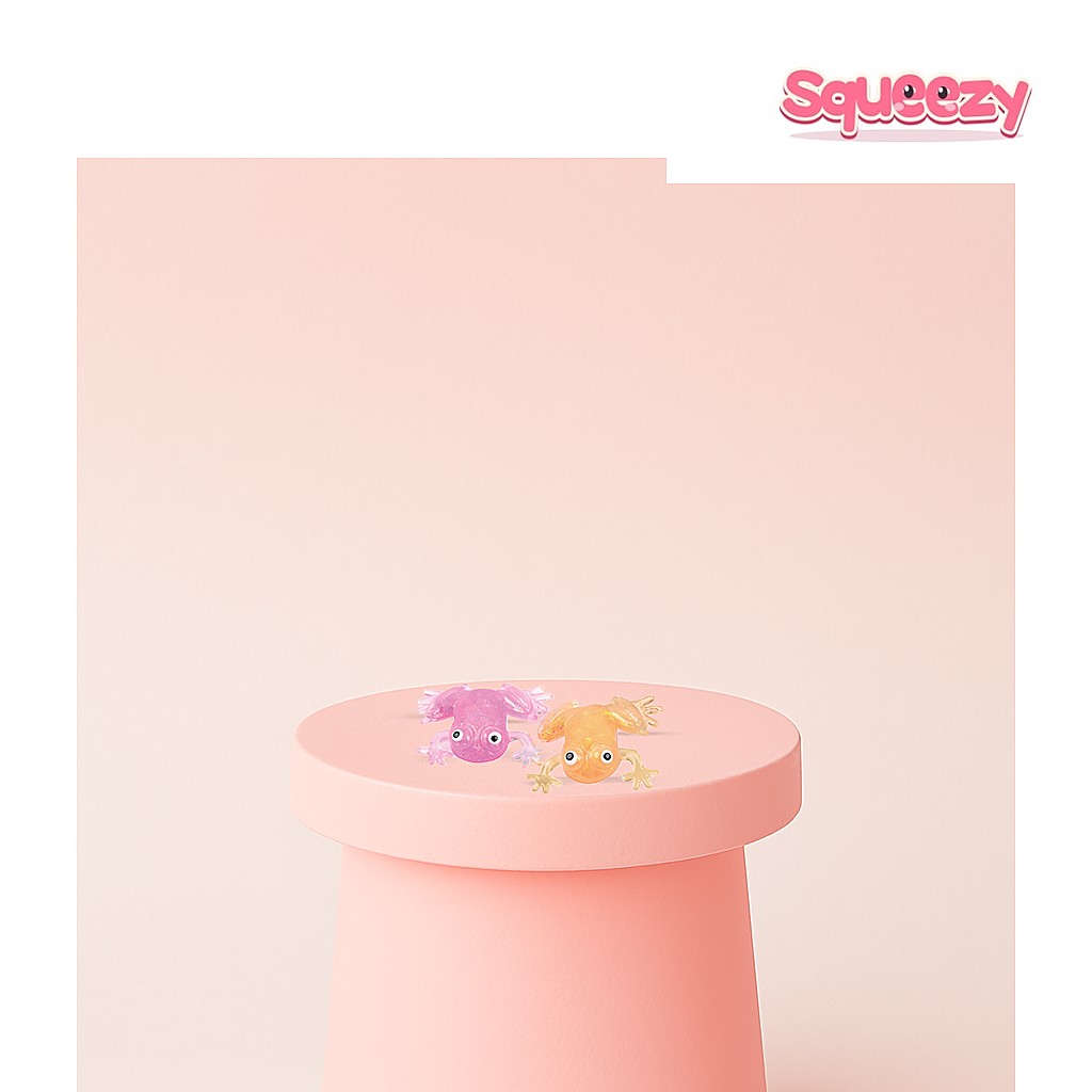 Squishy Frog being squeezed