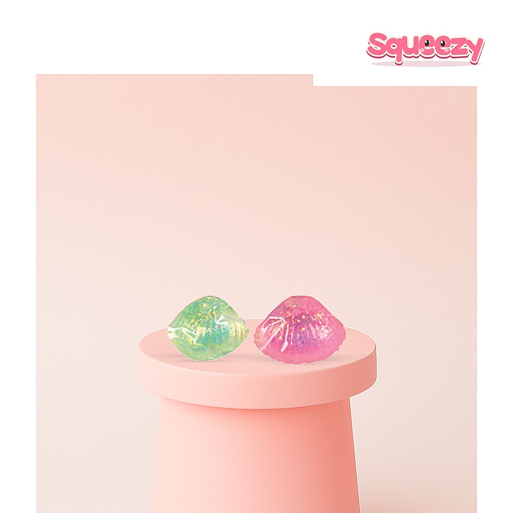 Squishy Shell with Maltose Soft being squeezed