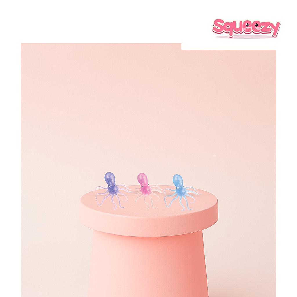 Squishy Squid Soft being squeezed
