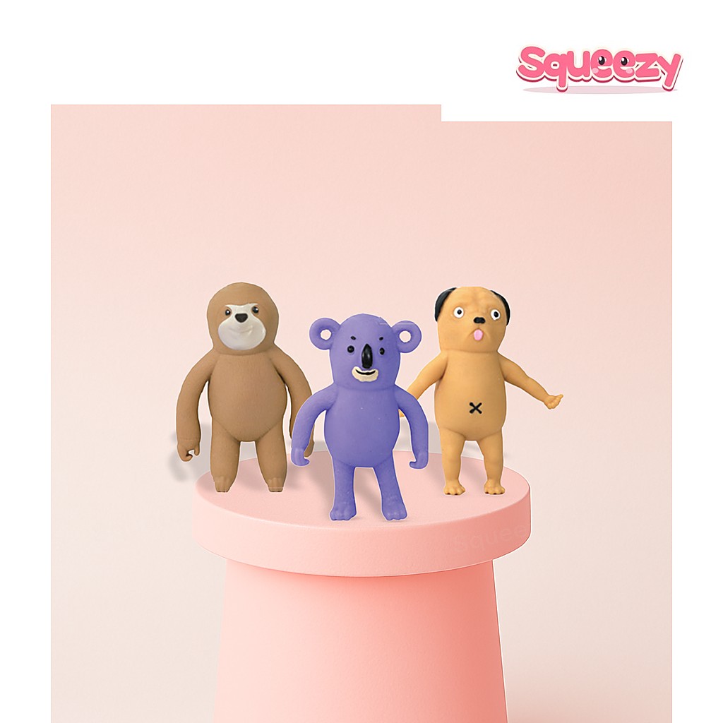Stretchy Animal Series Fun Stretchy Sensory Toys being squeezed