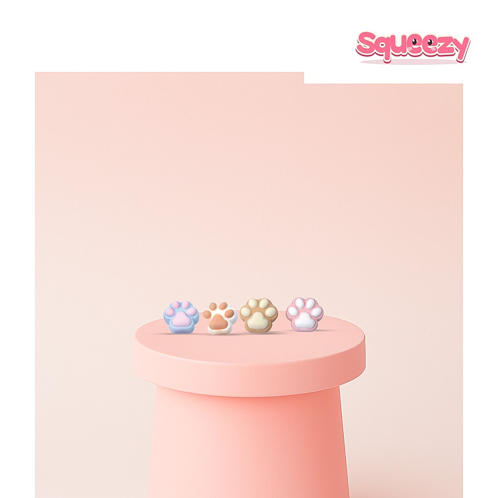 Super Squishy Cat Paw, Mini Size being squeezed