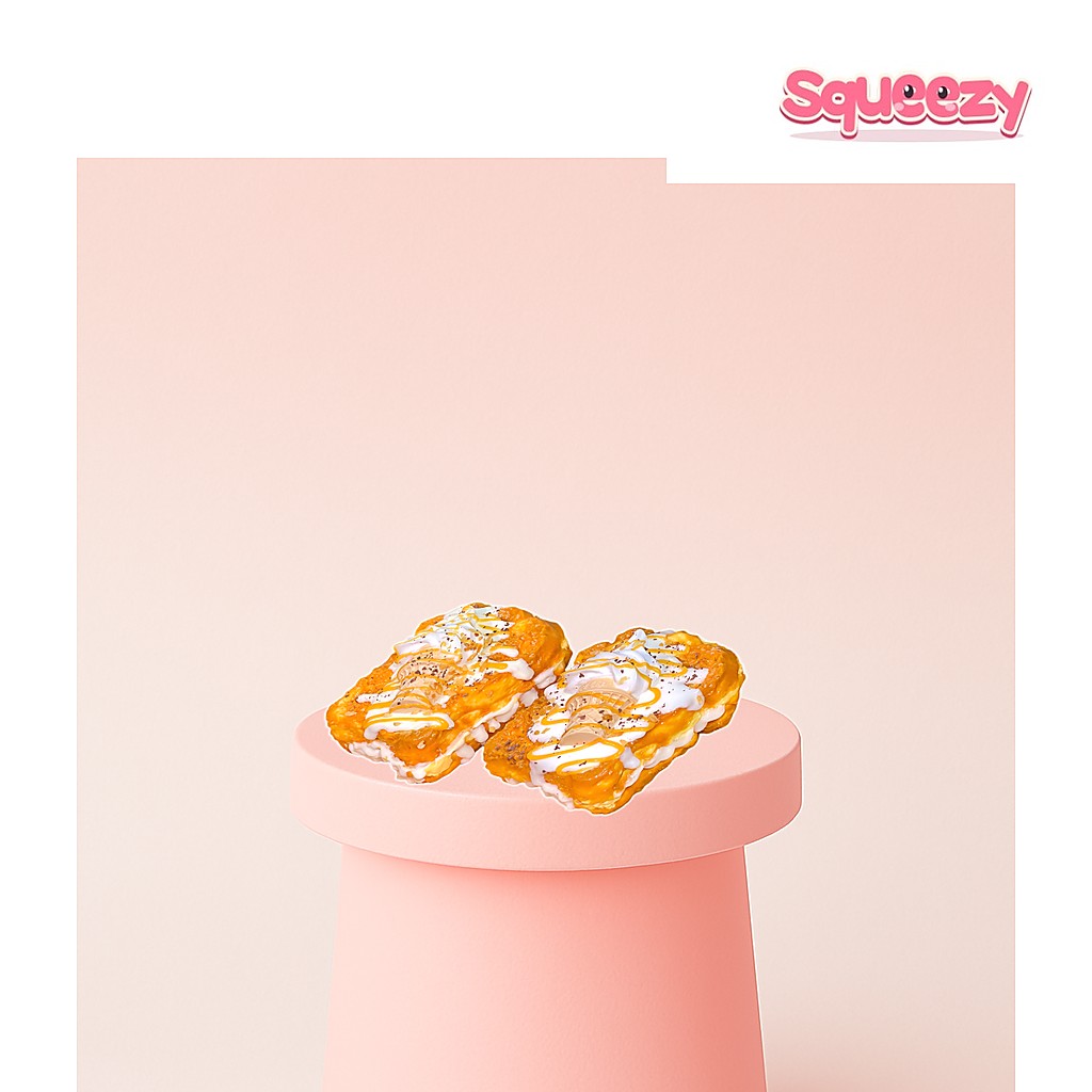 Sweet Bread Squishy being squeezed
