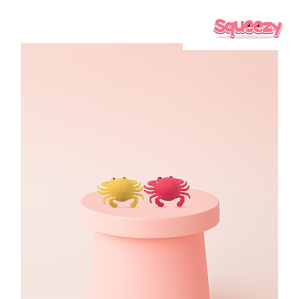 Water Splashing Crab Soft being squeezed