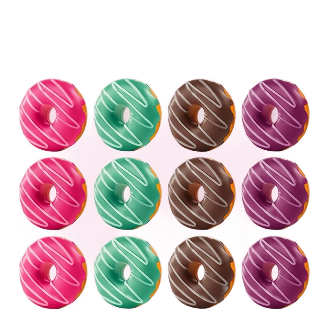 12 Pack Donut Squishy Party Favors That Bounce Back
