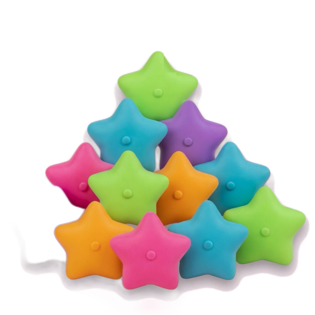 12 Pack Glow Star Squishy Balls - Slow Rising Sensory Fidget Toys