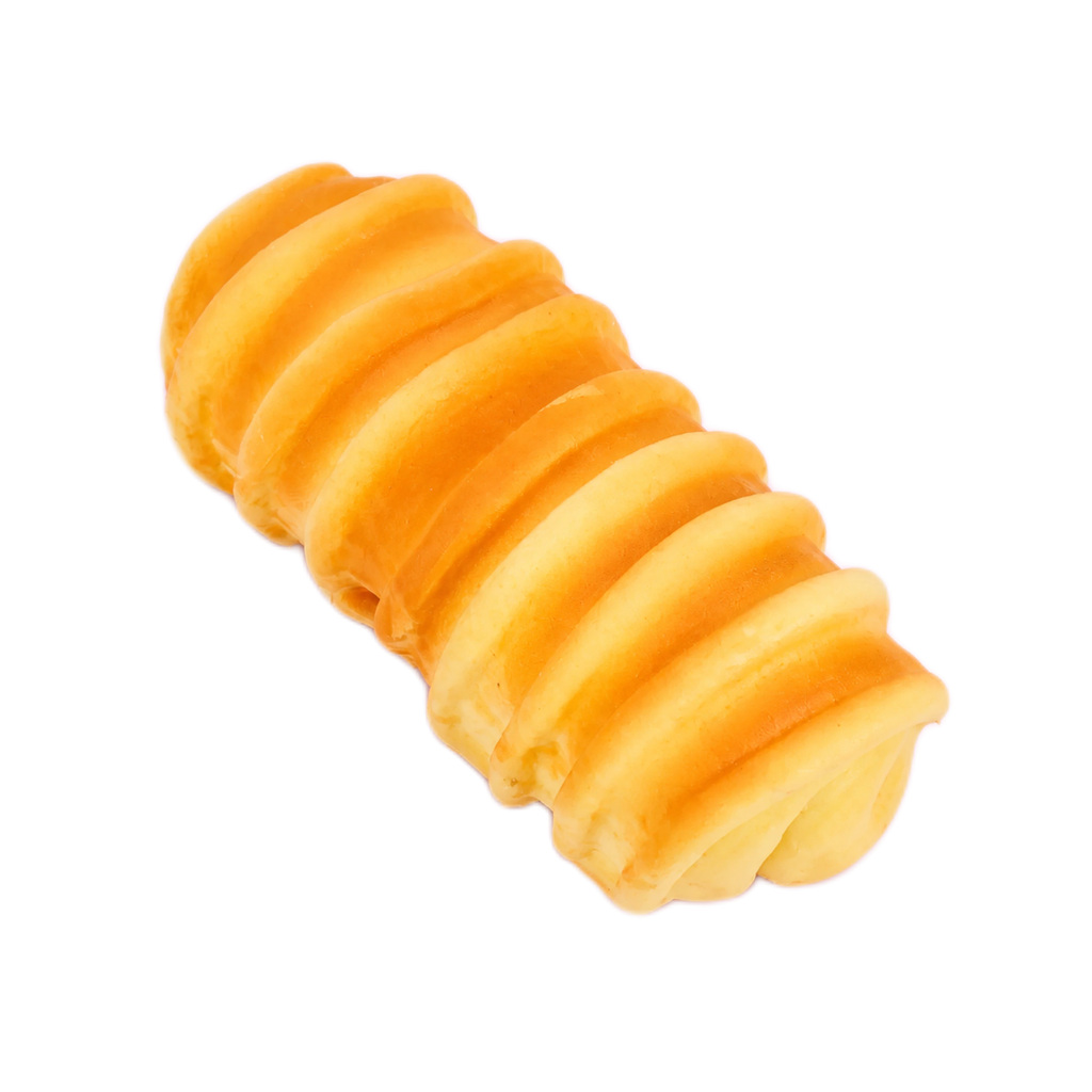 15 cm Spiral Pull-Apart Bread Squishy — Ridged Bakery Toy