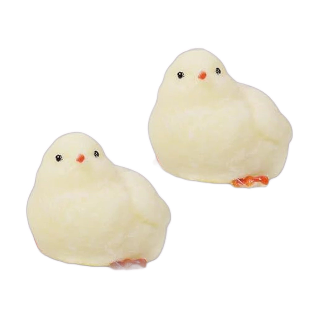 2 Pack Chick Squishy, Cream Fuzzy Slow Rising Squeeze Toy