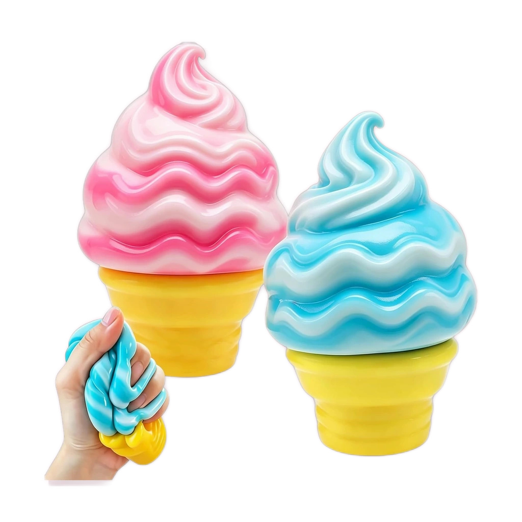 2 Pack Ice Cream Cone Squishy Slow Rise Squeeze Toys