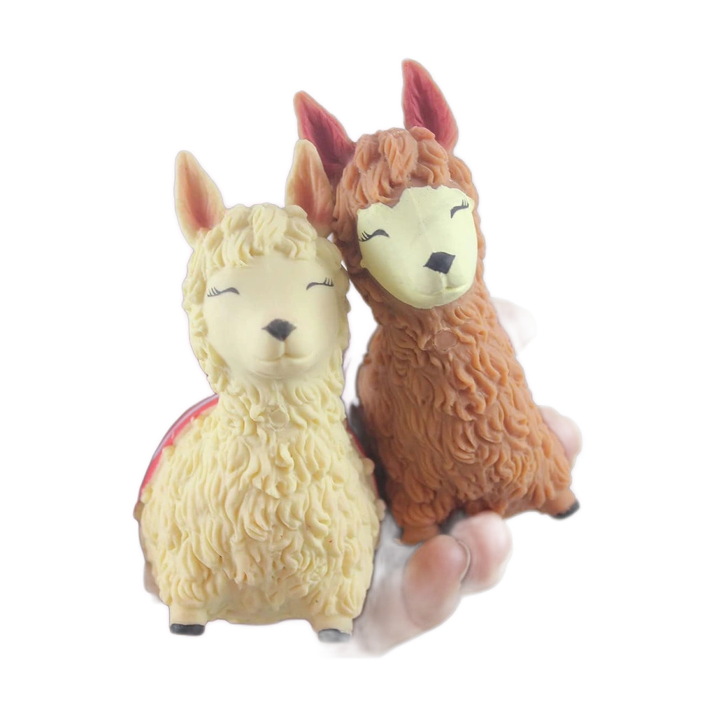 2 Pack Llama Squishy Sand Animals, Moldable Squeeze Toy