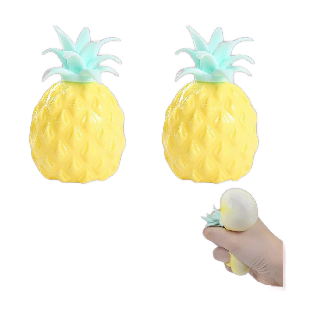 2 Pack Pineapple Squishy Soft Squeeze Stress Relief Fruit Toy
