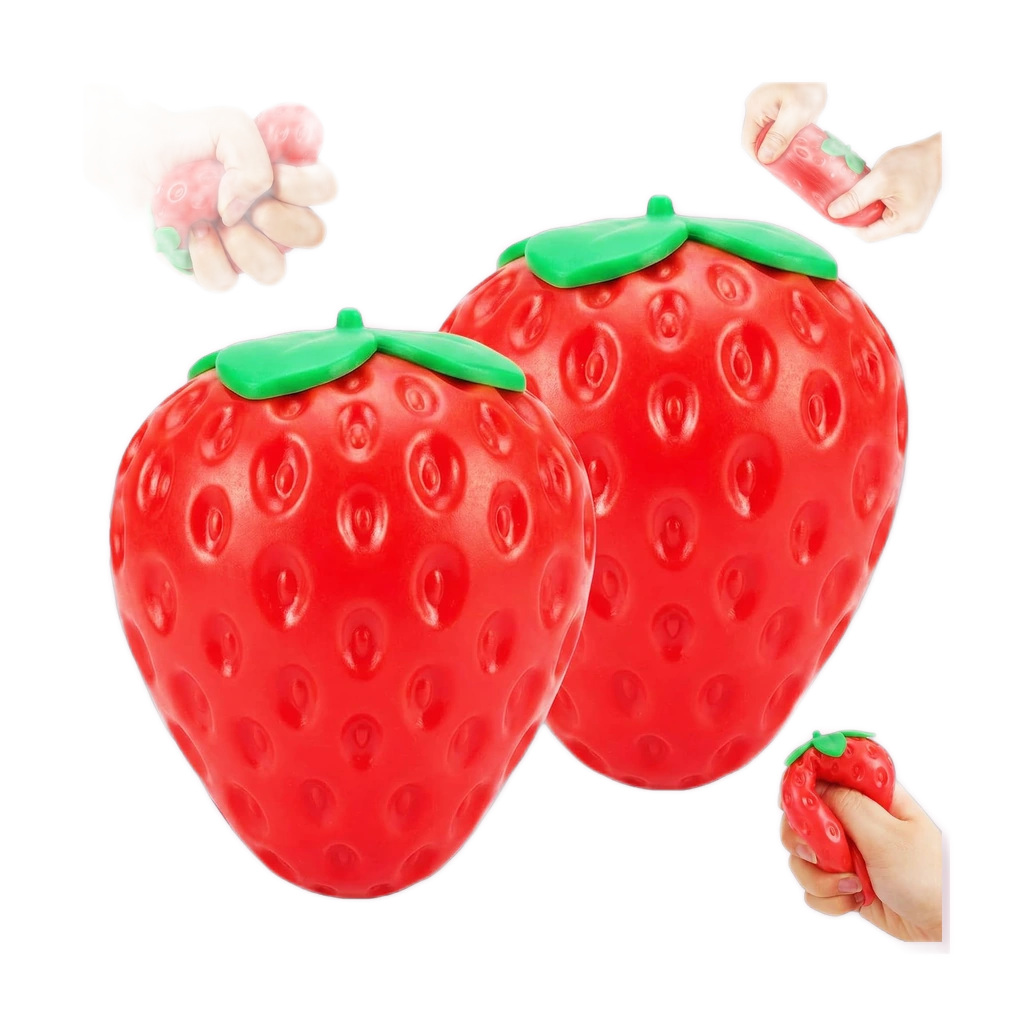 2 Pack Strawberry Squishy, Matching Berry Pair to Share