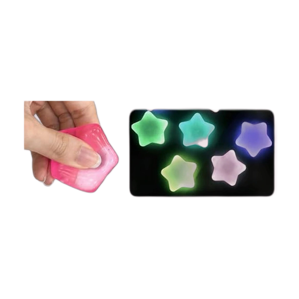 24 Pack Glow in the Dark Star Squishy Stress Balls - Mini Fidget Toys