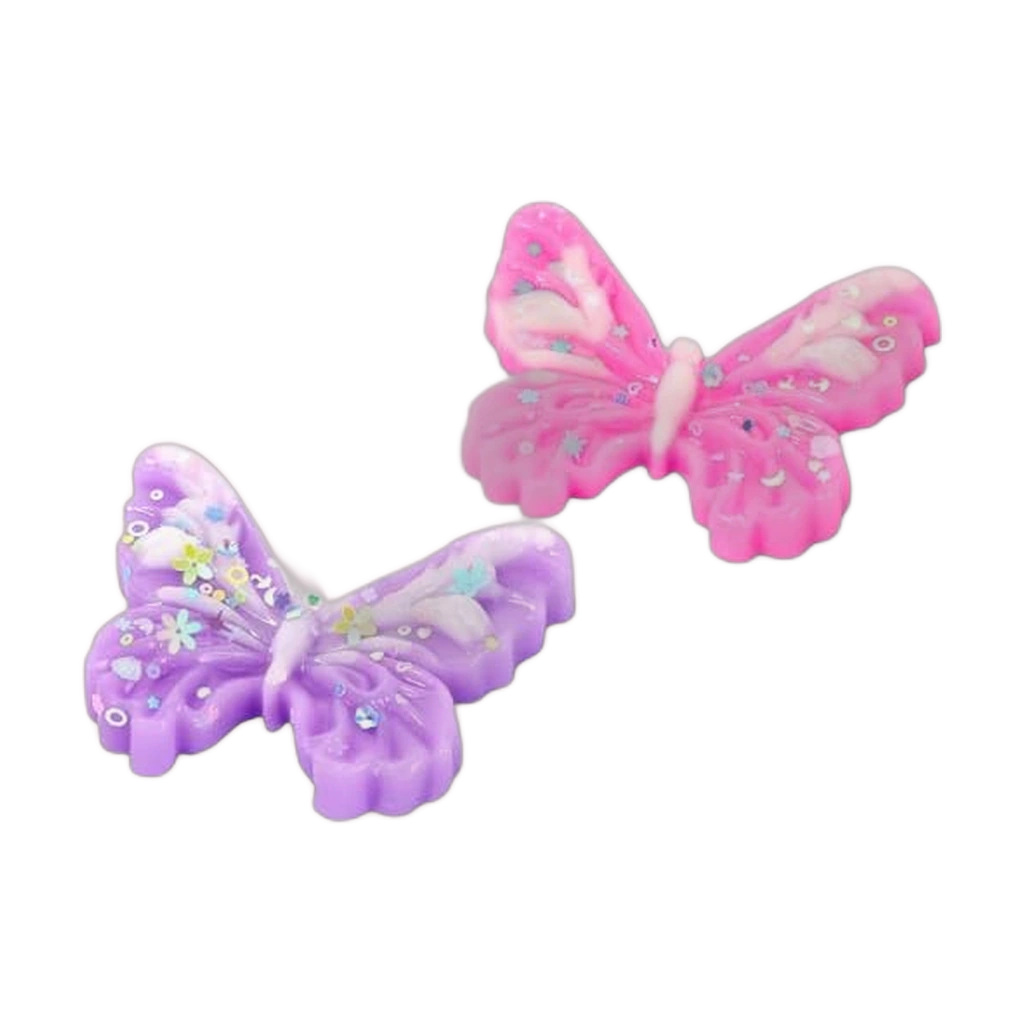 3 Pack Glitter Butterfly Squishy Slow Rising Sensory Toy