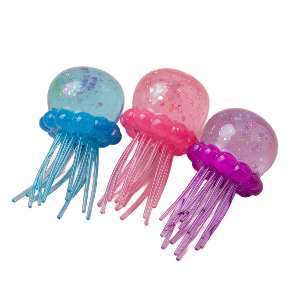 3 Pack Jellyfish Squishy Slow Rise Sensory Squeeze Toy Set