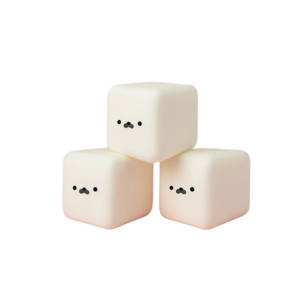 3 Pack Milk Carton Squishy Moldable Seal Dough Cubes