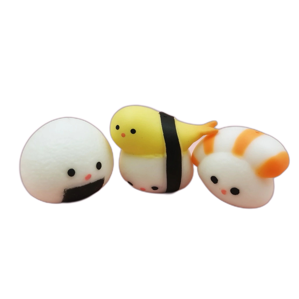 3 Pack Sushi Squishy Soft Squeeze Stress Balls for Kids