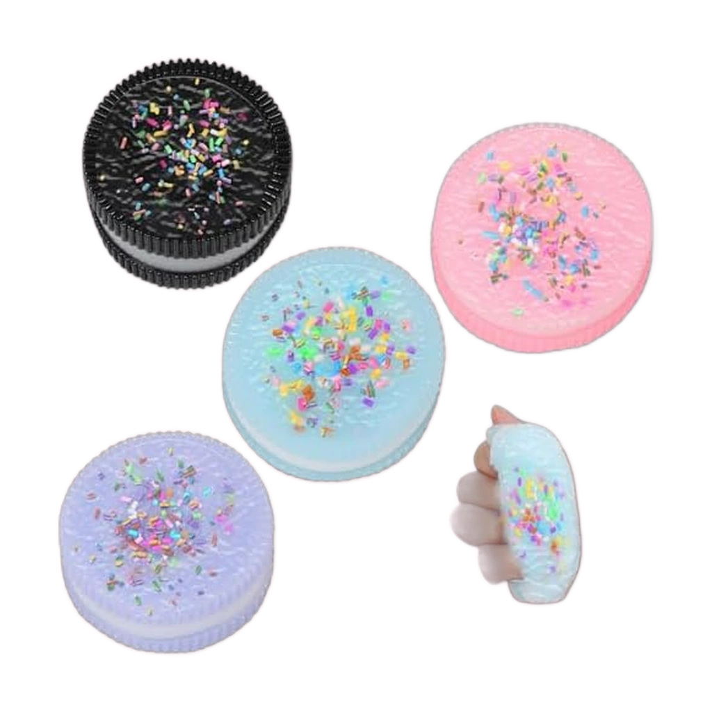 4 Pack Cookie Squishy Set Kawaii Sandwich Sensory Toys