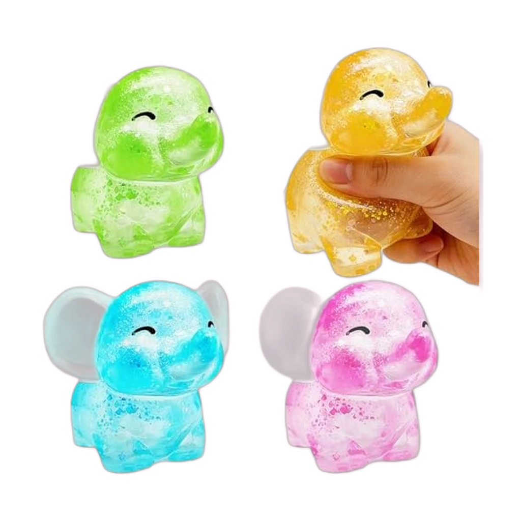 4 Pack Elephant Squishy Cute Slow Rising Stress Relief Toys