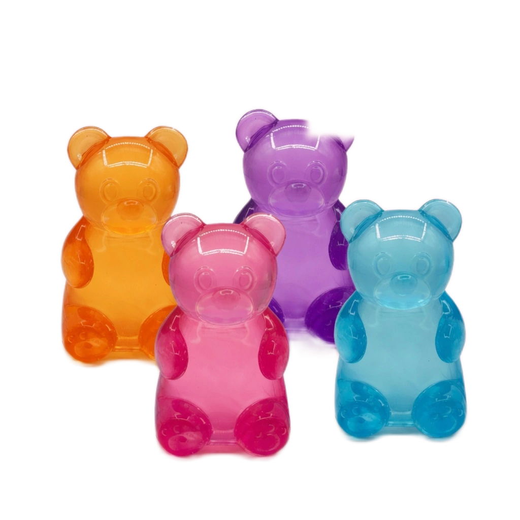 4 Pack Jelly Bear Squishy Translucent Slow Rising Toys