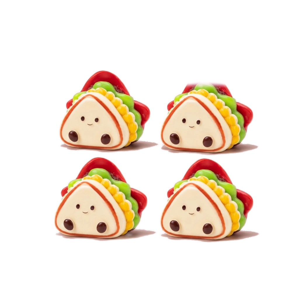4 Pack Sandwich Squishy Cute Mochi Squeeze Sensory Toys Kids