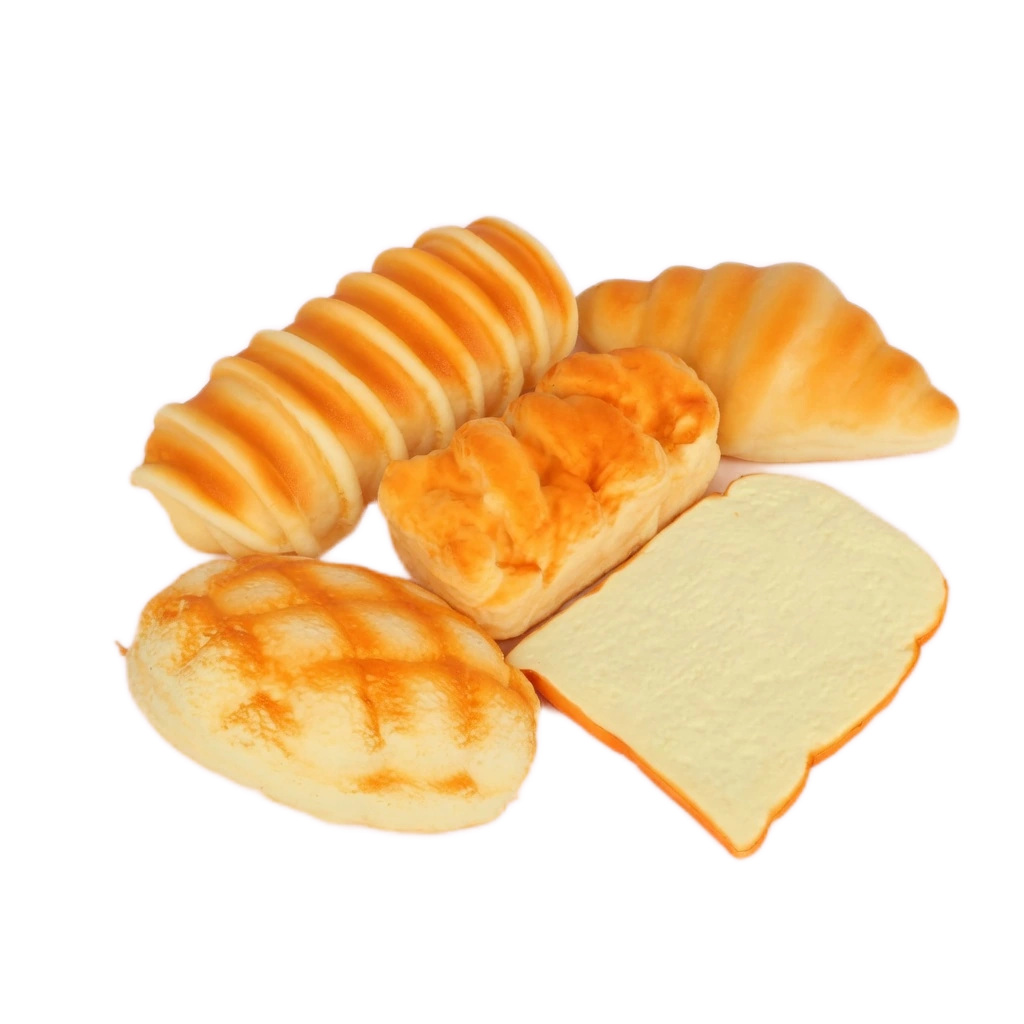 5 Pack Croissant Squishy Bread Set, Soft Slow Rising Fidgets