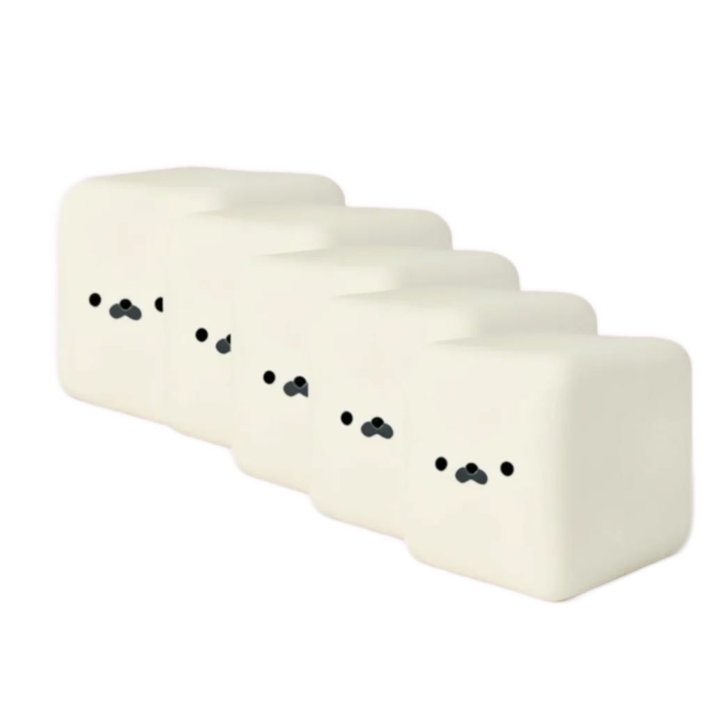 5 Pack Milk Carton Squishy Bulk Seal Squeeze Cube Set