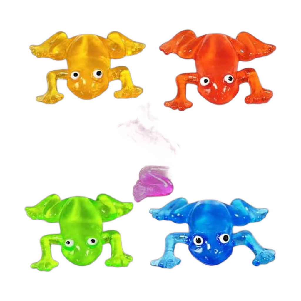 5 Pack Sticky Frog Squishy Stretchy Mochi Party Toys