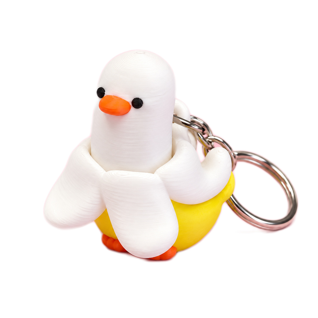 Banana Duck Clicker Keychain
