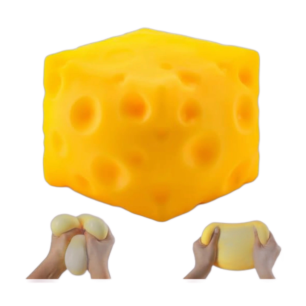 Big Cheese Cube Squishy, Bold Jumbo Block to Squash