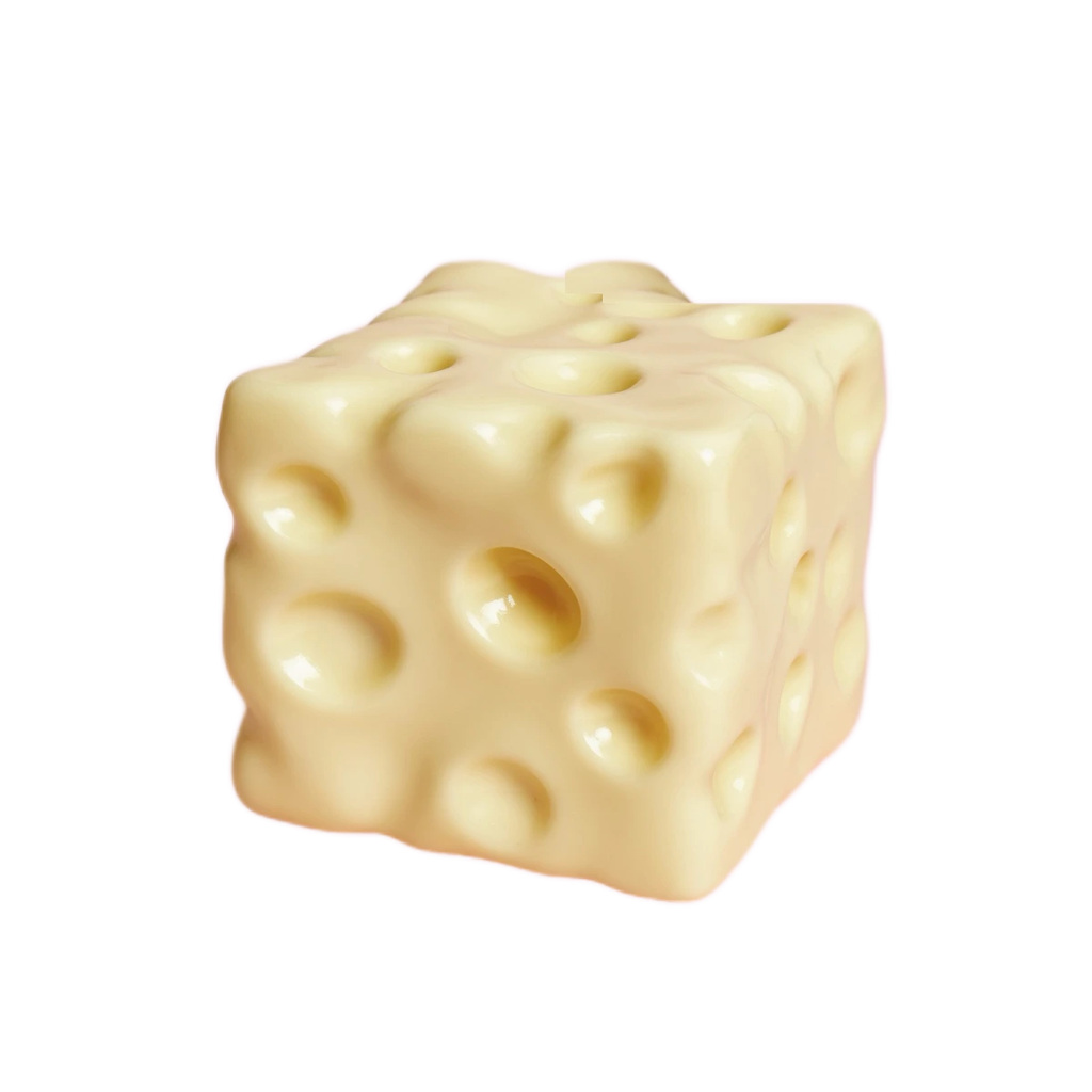 Big Cream Cheese Squishy, Pale Two-Hand Squeeze Block