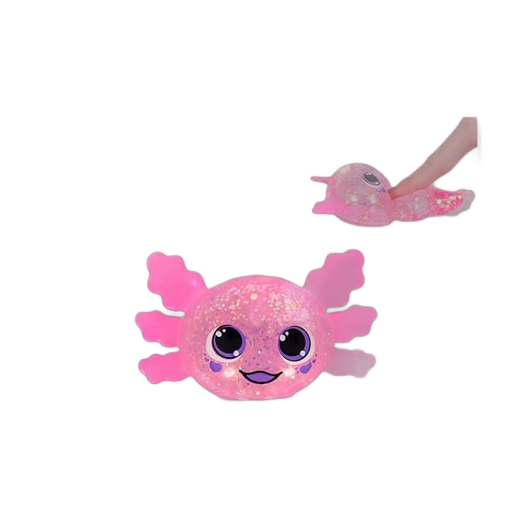 Big Ears Axolotl Squishy, Frilly Squeeze Fidget
