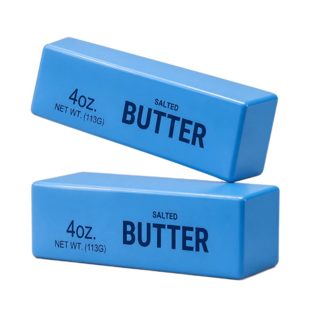 Blue Butter Brick Squishy 2 Pack - Squeezy Stress Relief Block