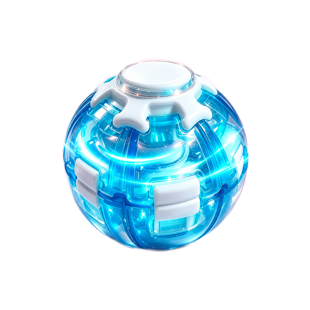 Blue Glow Press & Spin Ball