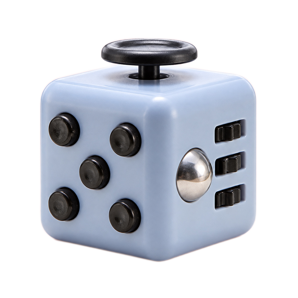 Blue Gray Busy Fidget Cube