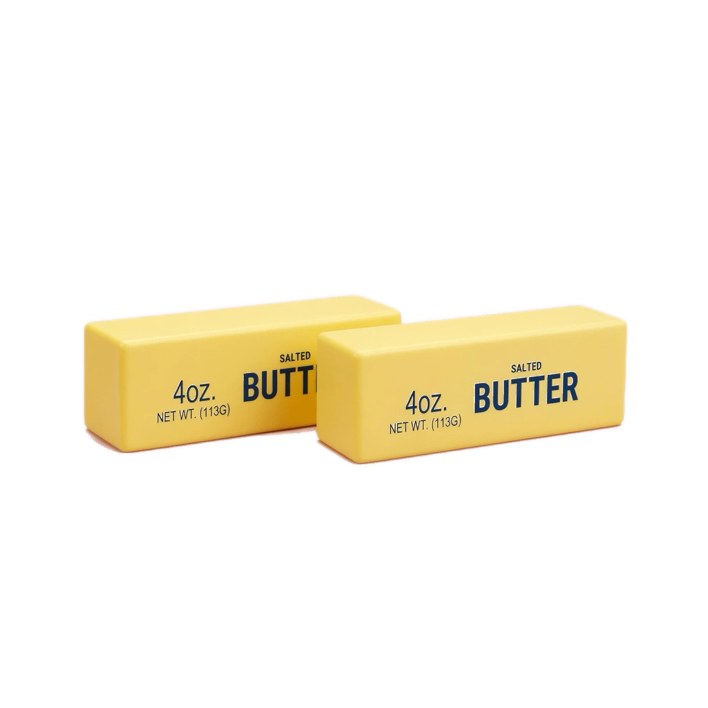 Butter Squishy Slow Rising Stress Toy – Salted Butter Stick (2-Pack)