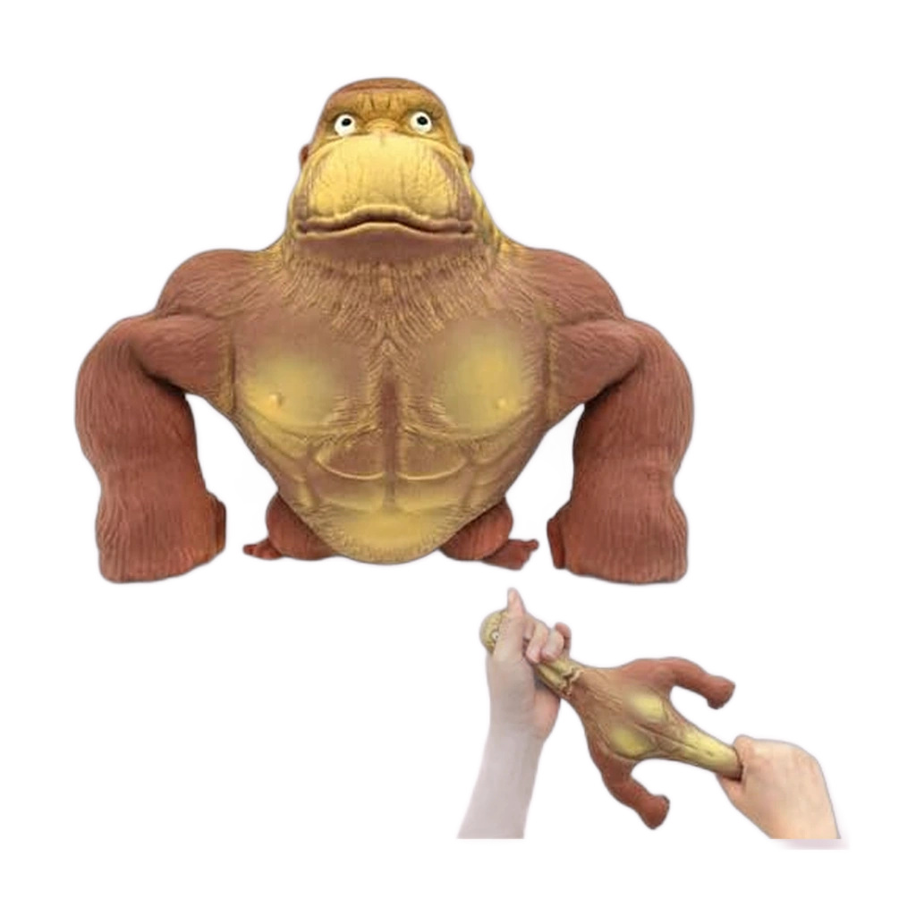 Caramel Monkey Squishy Sand Filled Stretchy Gorilla Toy