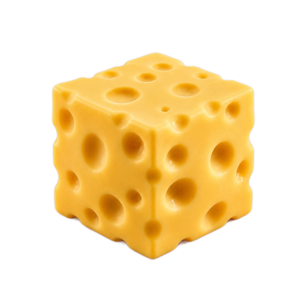 Cheese Block Squishy, Soft Squeezable Calm-Down Toy