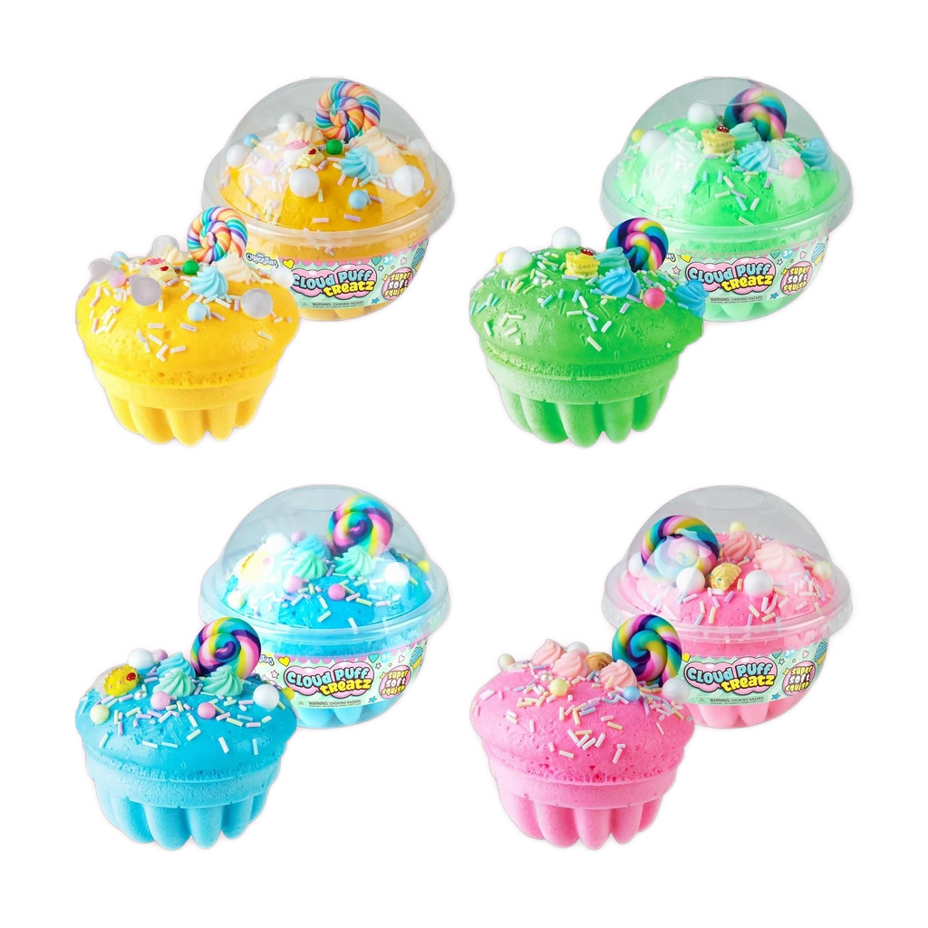 Cloud Puff Cupcake Squishy 4 Pack, Jumbo Slow Rising Squishies