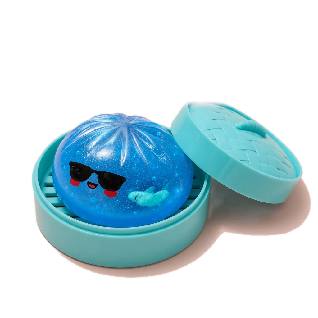 Cool Shark Dumpling Squishy Sunglasses Bao Bun Squeeze Toy