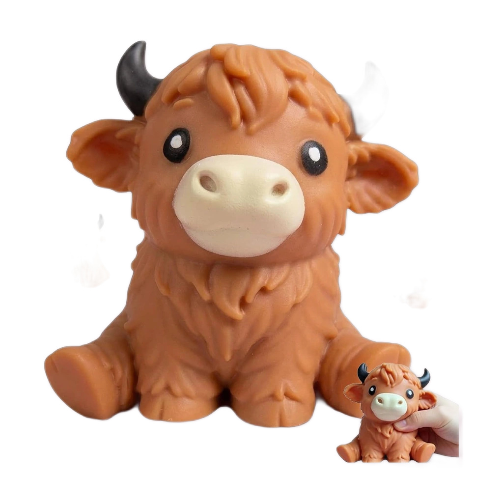 Cuddly Cow Squishy 6 Inch Soft Highland Slow Rising Toy