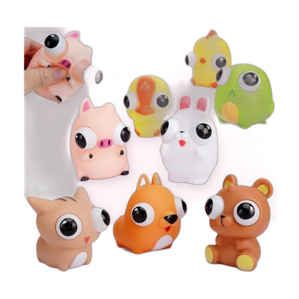 Cute Animal Eyeball Squishy Squeeze Toys – 8 Pack