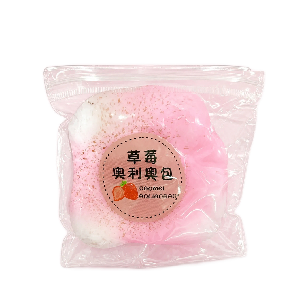 Daifuku Mochi Squishy — Strawberry & Oreo Fluid Sticky-Bun Stress Toys