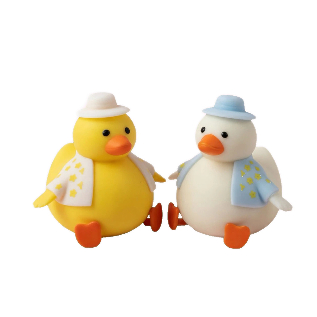 Duck Squishy 2 Pack, Soft Dressed-Up Mochi Squishy Ducks