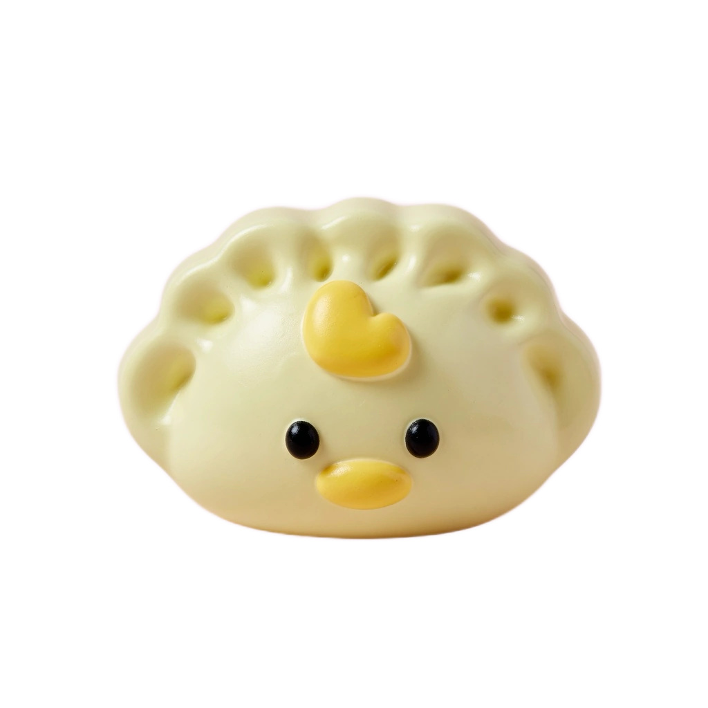 Dumpling Chick Squishy, Soft Mochi Squeeze Fidget Toy