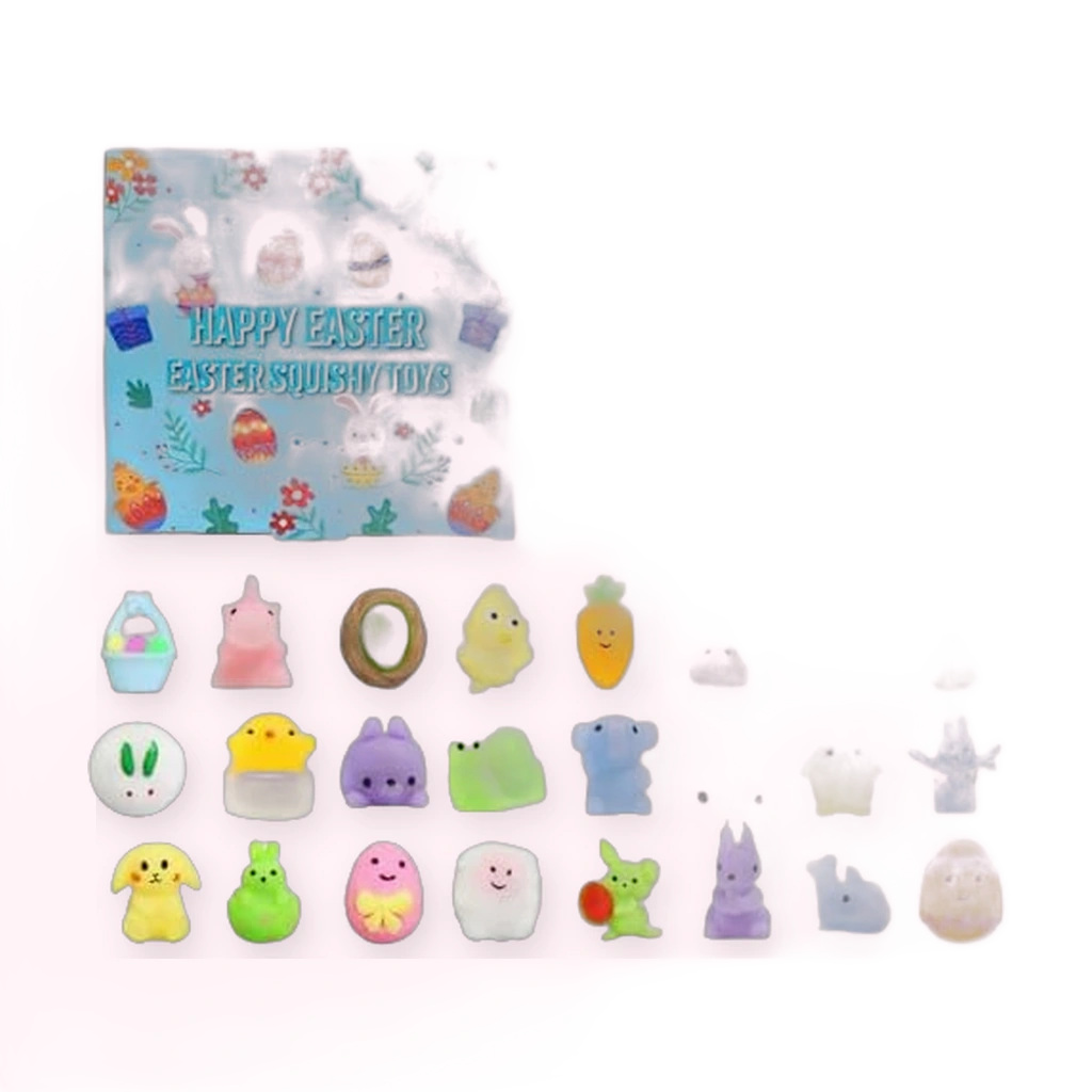 Easter Egg Squishy Fillers, 24 Kawaii Mochi Squishies