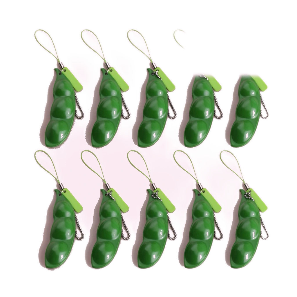 Edamame Squishy Soy Bean Toy - 10 Pack Pop Fidgets