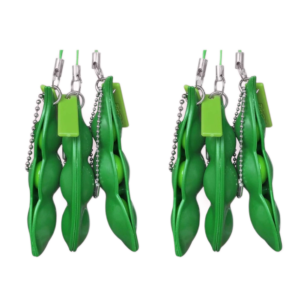 Edamame Squishy Squeeze Bean Toy - Satisfying 3 Pack