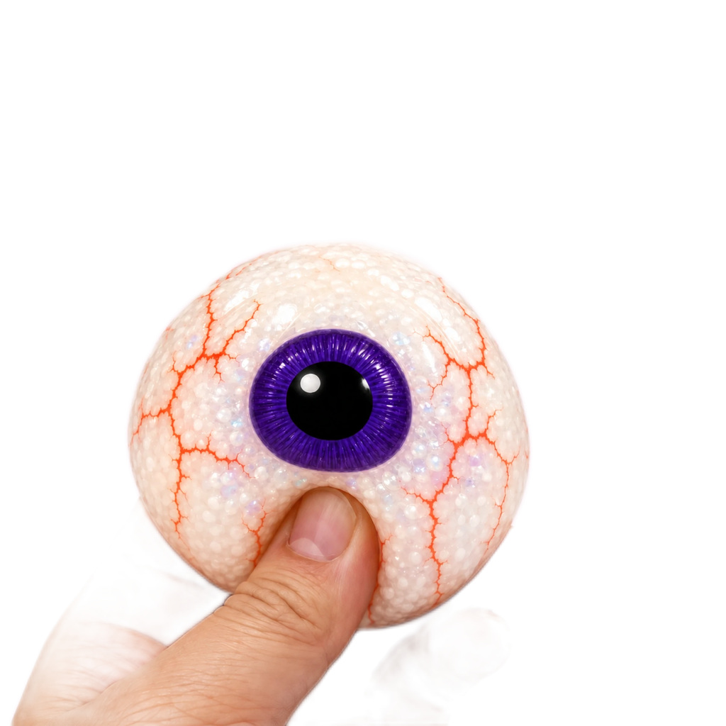 Bloodshot Eyeball Squishy Toy — Bead-Filled Eye Stress Ball