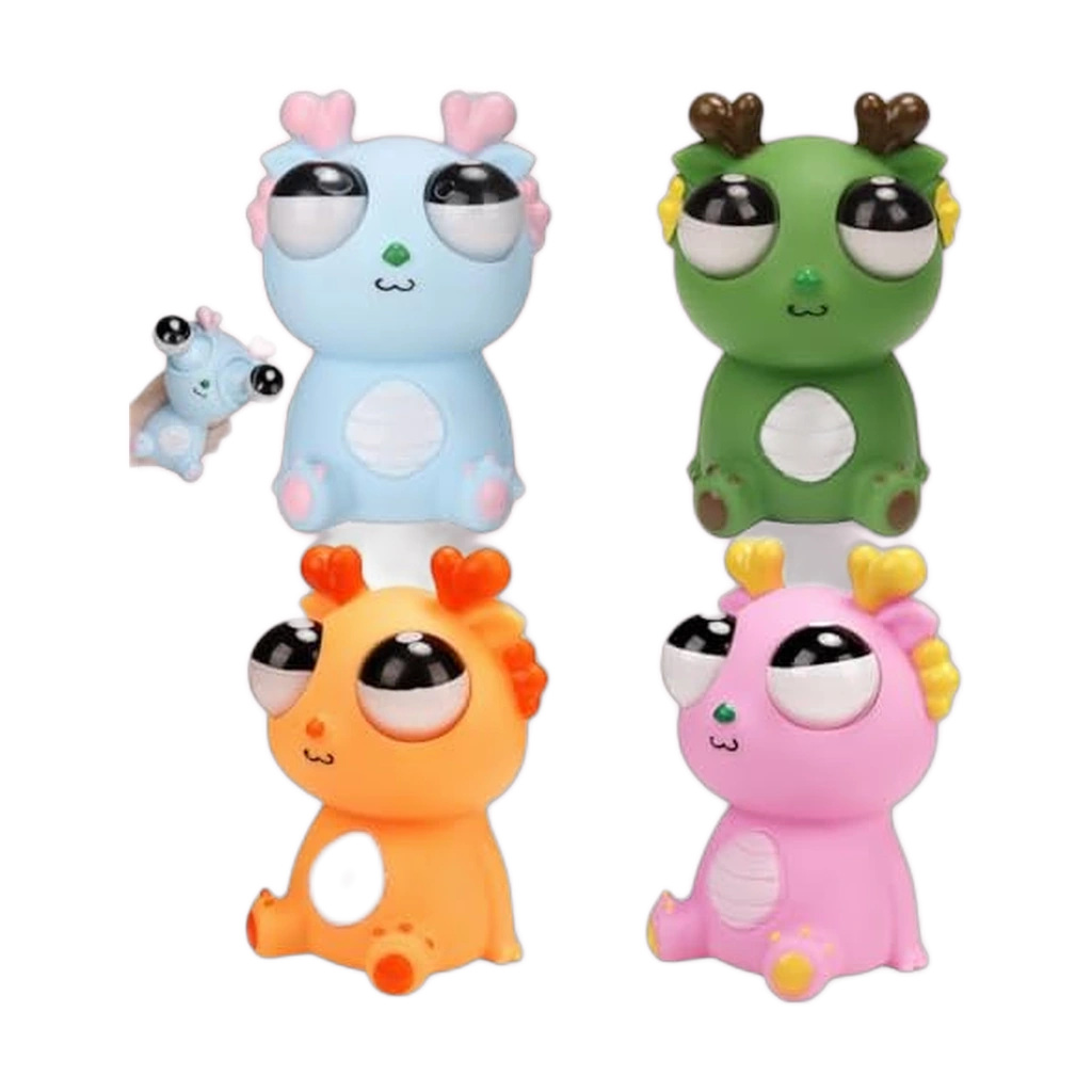 Eyeball Squishy Dragon Squeeze Toys – 4 Color Pack