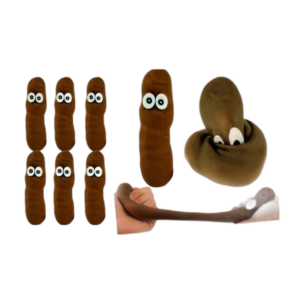 Fake Poop Squishy - 6 Pack Stretchy Squeeze Fidget Toys